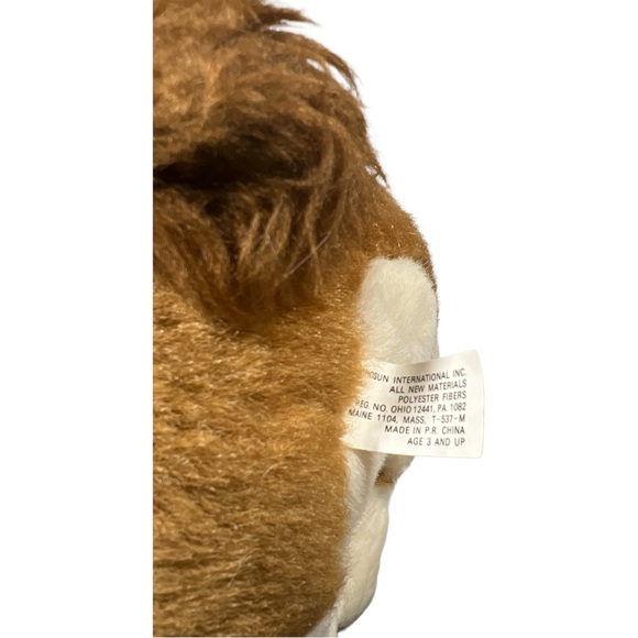 CHOSUN BROWN & WHITE PUPPY DOG WITH BALL PLUSH STUFFED TOY 9" SEATED - Picture 5 of 8